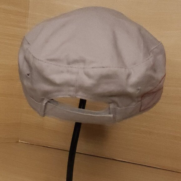 BK Grey Cadet Style Cap Hat Animal Print Floral Detail - Picture 3 of 6